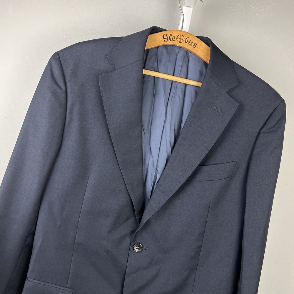SUITSUPPLY Lazio Mens 42L Blazer Suit Jacket Navy Blue Pure Wool Super 110's‎